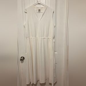 Anne Klein Jenna sleeveless napa crinkle midi dress